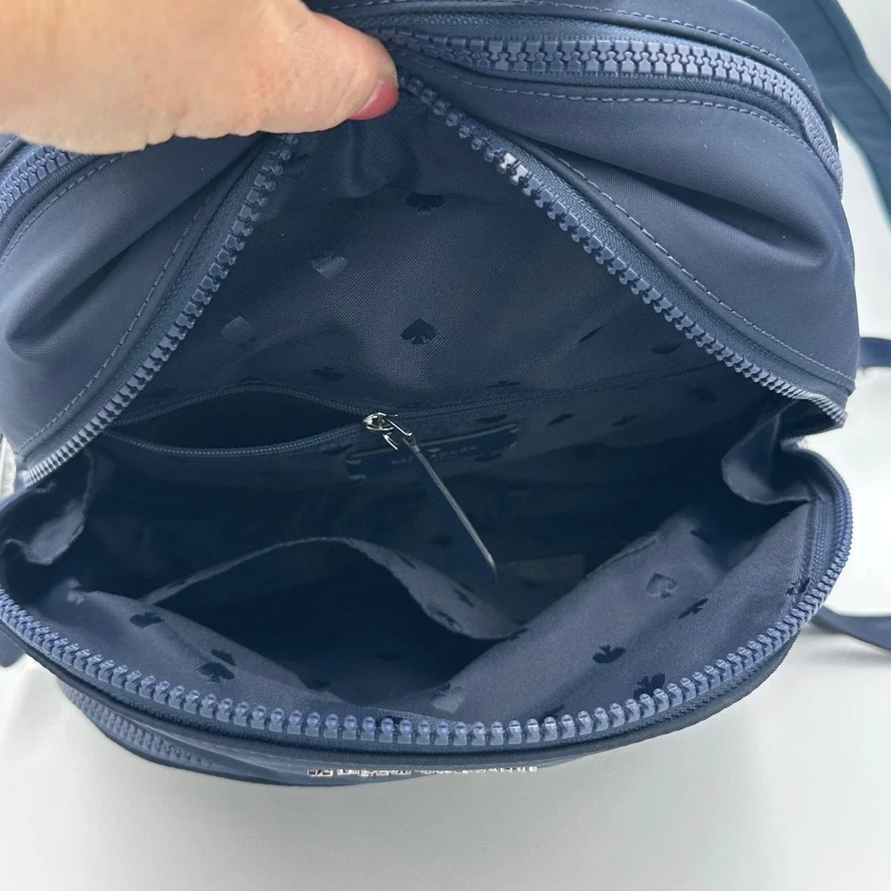 Kate Spade Karissa‎ Mini Backpack Nightcap Navy Blue Nylon Preppy Minimal NWOT
